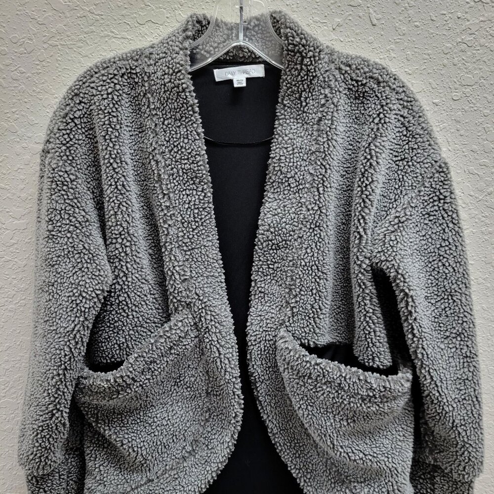 Berber Style Gray Short Over-Sized CardiganJacket by Daily Thread Misses Size XS